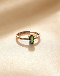 Drop Diopside Rose Gold Ring