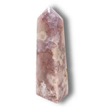 Flower Agate Obelisk with Amethyst Inclusions no. D944