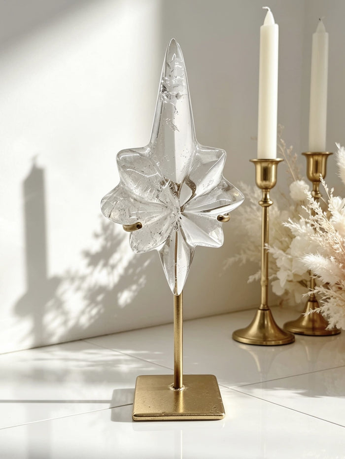 Clear Lemurian Northern Star On Stand No. 11