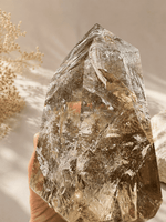Natural Brazilian Smoky Citrine Tower On Spinning Stand