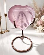 AAA Grade Rose Quartz Heart On Stand No. 2
