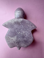 Pink Amethyst Crystal Turtle Carving