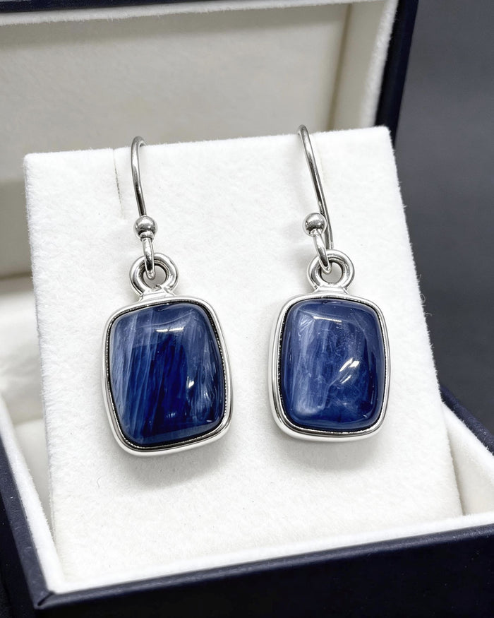 Kyanite Dangle Silver Earrings