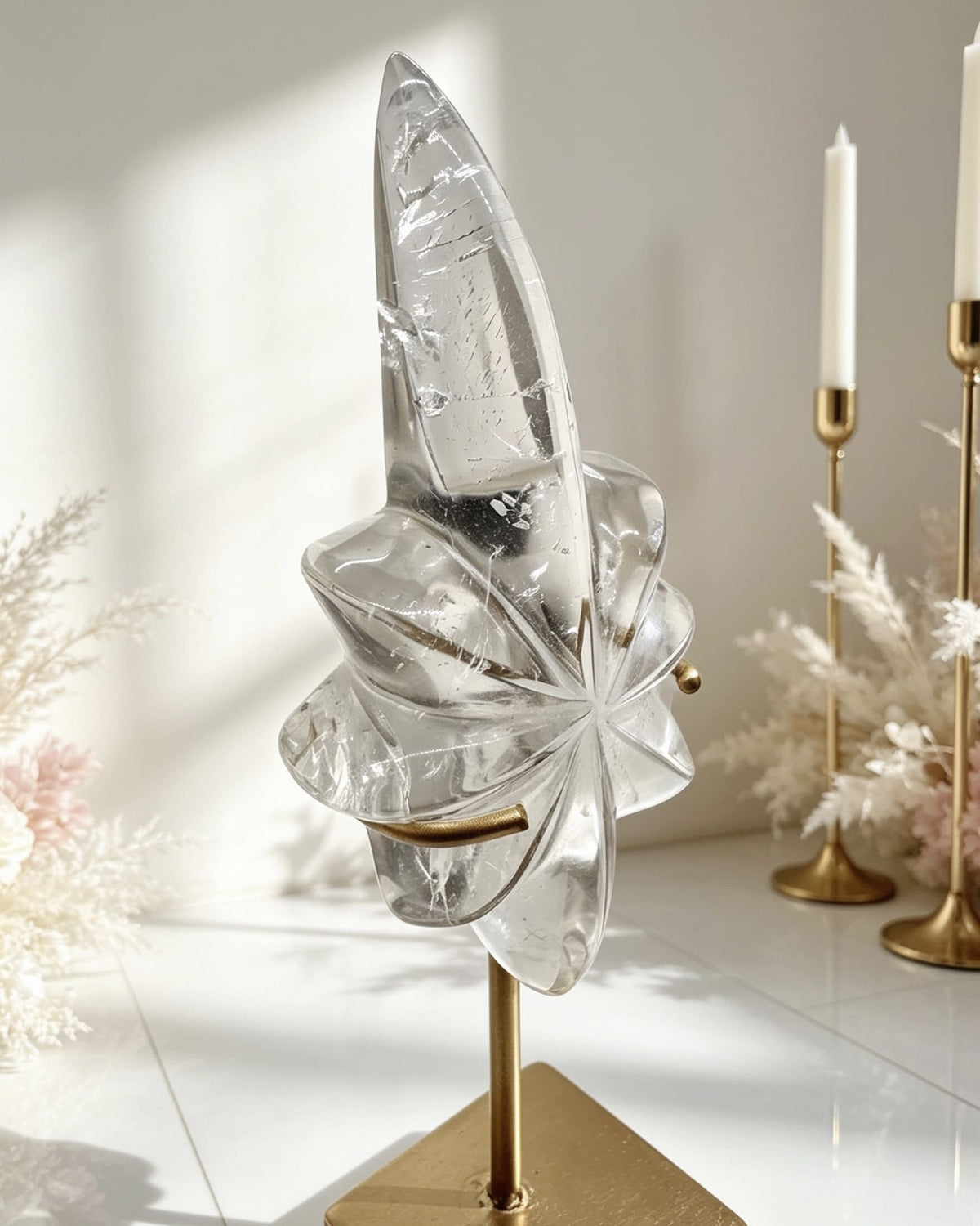 Clear Lemurian Northern Star On Stand No. 10