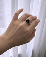 Ammolite Crystal Ring – Oval Silver