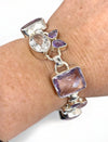 AAA Grade Amethyst, Clear Quartz, Rose Quartz, Pearl Bracelet