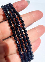 Blue Sandstone 4mm Faceted Bracelet