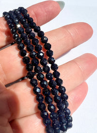 Blue Sandstone 4mm Faceted Bracelet