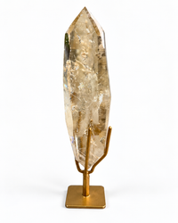 Natural Brazilian Citrine Free Form On Stand