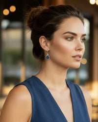 Apatite Crystal Earrings – Raw Silver