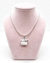 Clear Quartz Crystal Pendant & Chain – Hello Kitty Silver