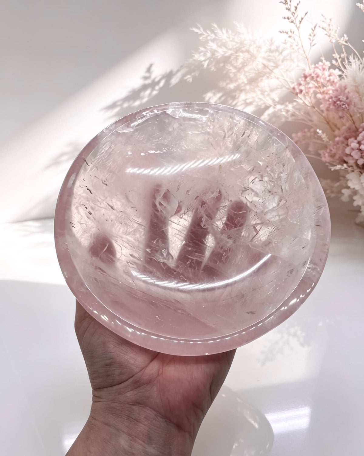 AA Grade Rose Quartz Bowl