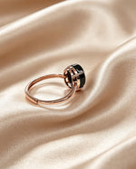 Oval Hematite Rose Gold Ring