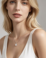 Clear Quartz Crystal Pendant & Chain – Hello Kitty Silver