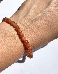 5mm Sunstone Faceted Bracelet