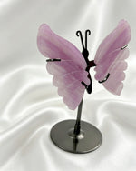 Pink Fluorite Butterfly On Stand