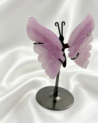Pink Fluorite Butterfly On Stand