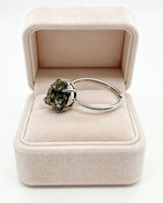 Pyrite Crystal Ring – Raw Silver No. 2