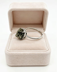 Pyrite Crystal Ring – Raw Silver No. 2