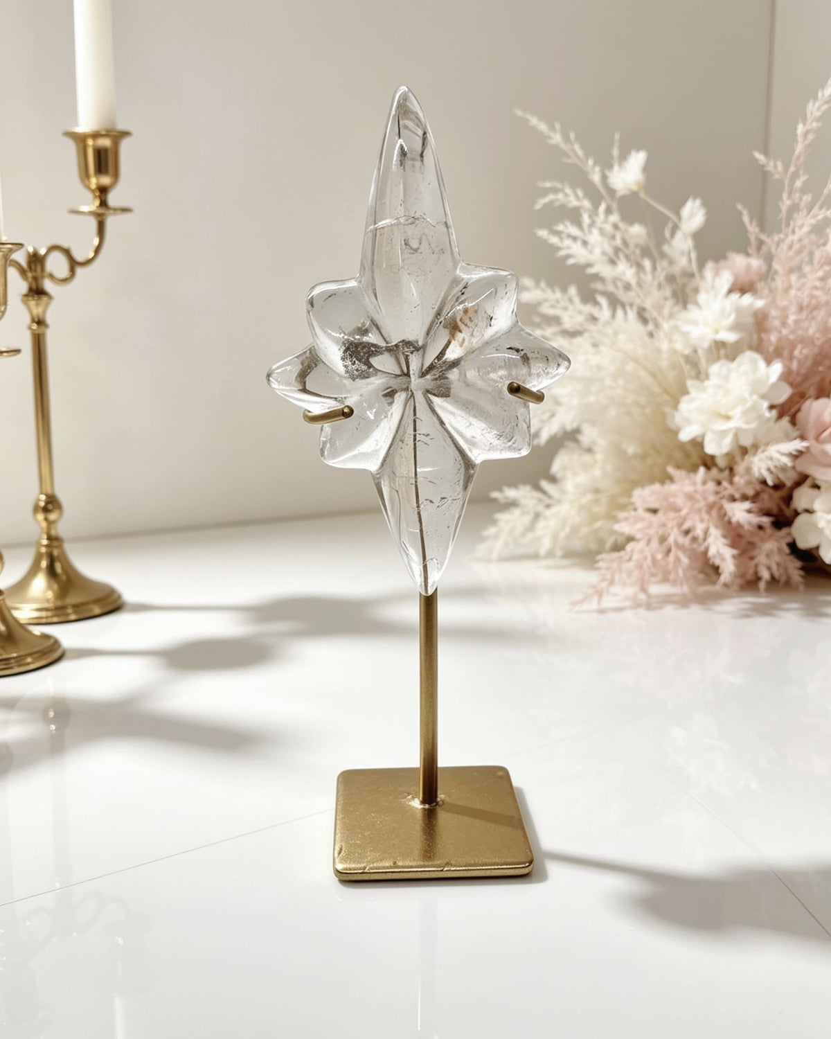 Clear Lemurian Northern Star On Stand No. 6