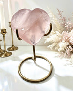 AAA Grade Rose Quartz Heart On Stand No. 1
