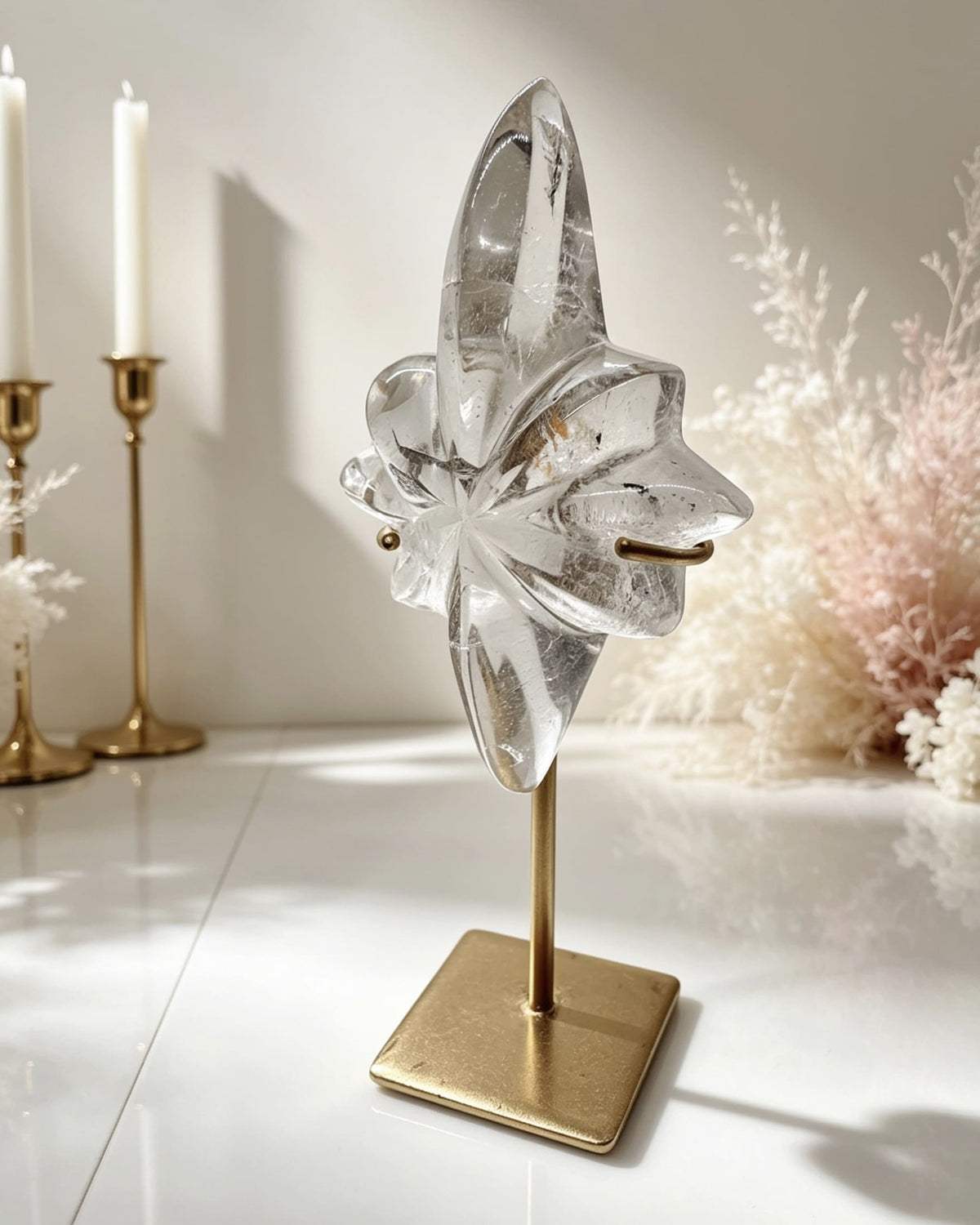 Clear Lemurian Northern Star On Stand No. 6