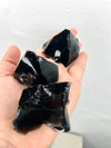 Raw Black Obsidian Cuts