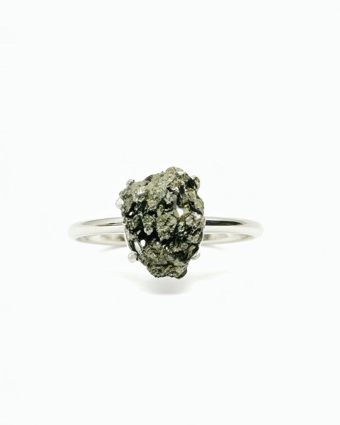 Raw Pyrite Silver Ring No. 2