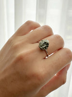 Pyrite Crystal Ring – Raw Silver No. 1