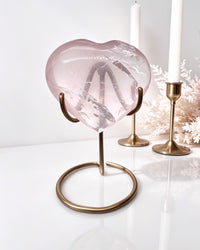 AAA Grade Rose Quartz Heart On Stand No. 2