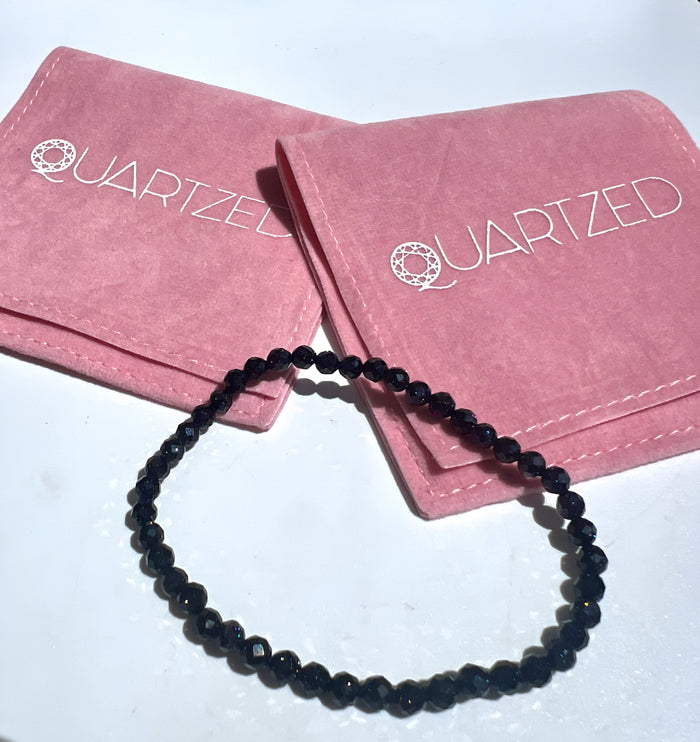 Blue Sandstone 4mm Faceted Bracelet