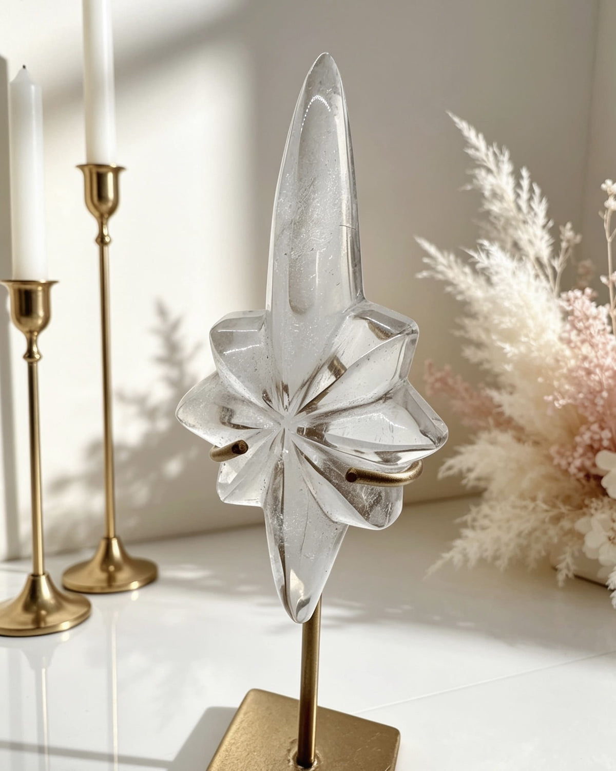 Clear Lemurian Northern Star On Stand No. 3