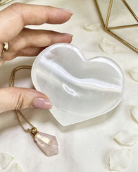 Selenite Bowl - Heart Shaped
