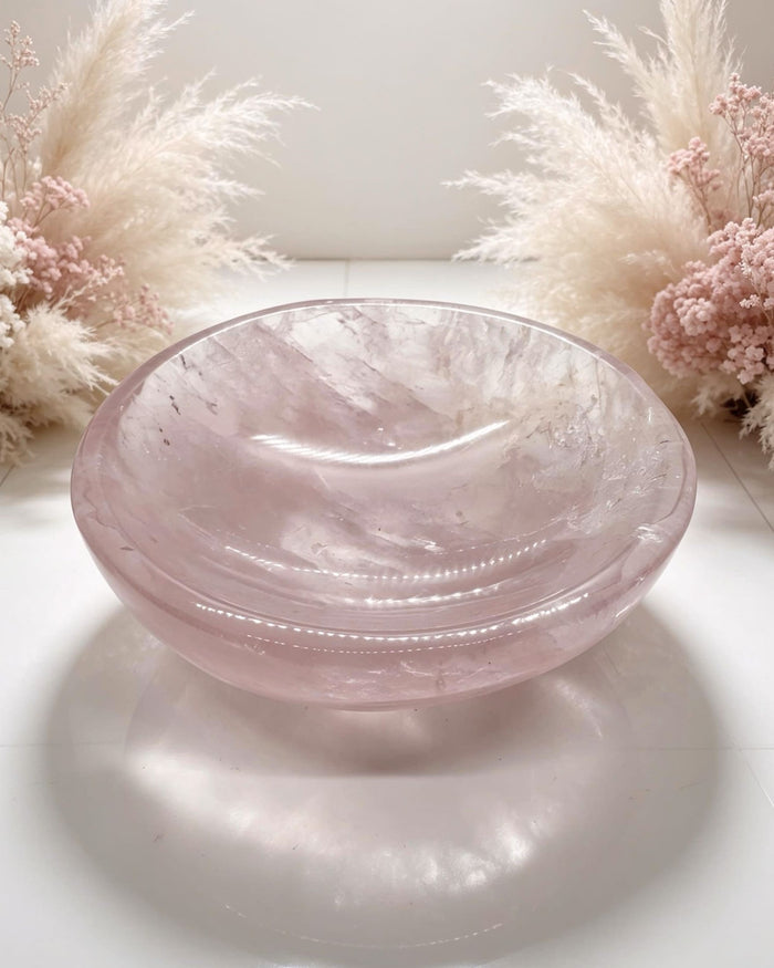 AA Grade Rose Quartz Bowl