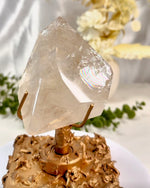 Natural Brazilian Citrine Free Form On Spinning Stand