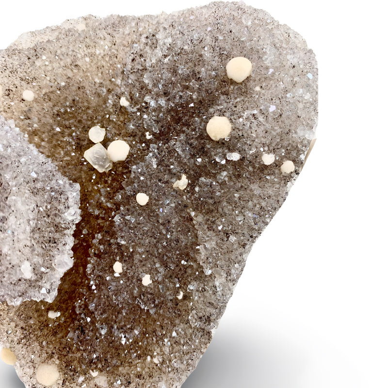 Galaxy Amethyst With Calcite Cluster