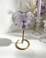 Amethyst Faceted Heart On Stand No. 2