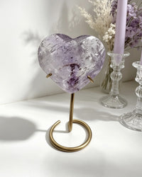 Amethyst Faceted Heart On Stand No. 2