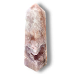Flower Agate Obelisk with Amethyst Inclusions no. D957