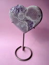 Lilac Pink Amethyst Heart