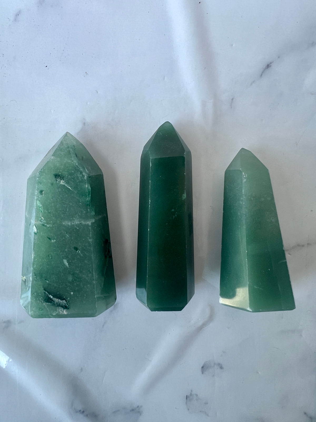 Green Aventurine Hand Polished Towers