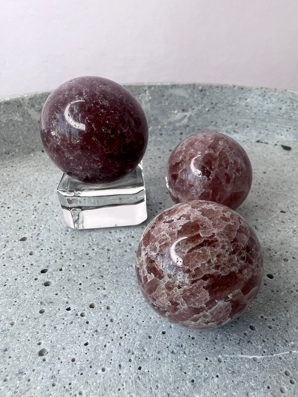 Strawberry Quartz Mini Spheres