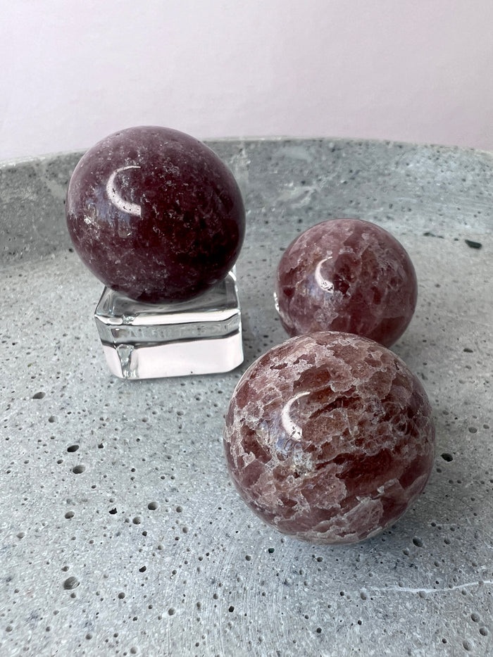 Strawberry Quartz Mini Spheres