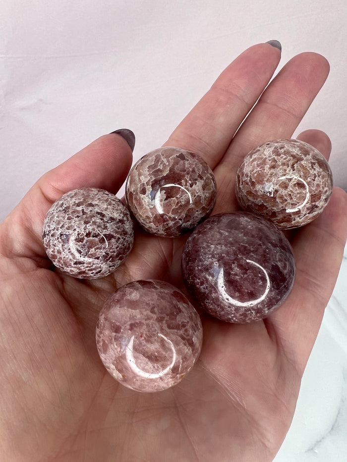Strawberry Quartz Mini Spheres