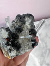 Black Rosette Hematite in Quartz Cluster no.7