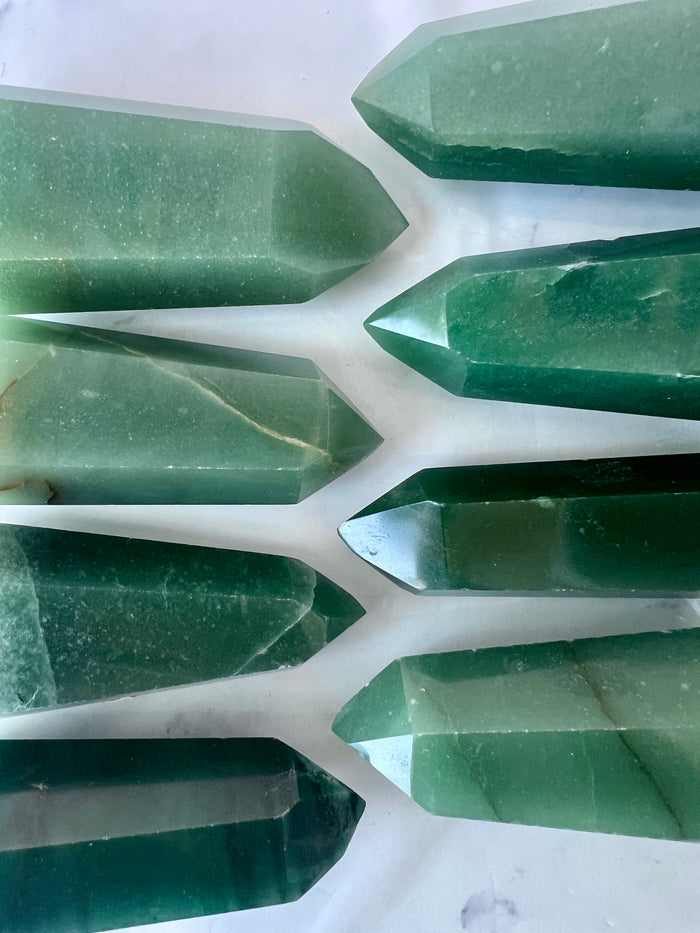 Green Aventurine Hand Polished Towers