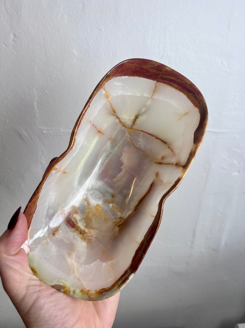Organic Shape Onyx Bowl - designed exclusively for Quartzed Size Small.
