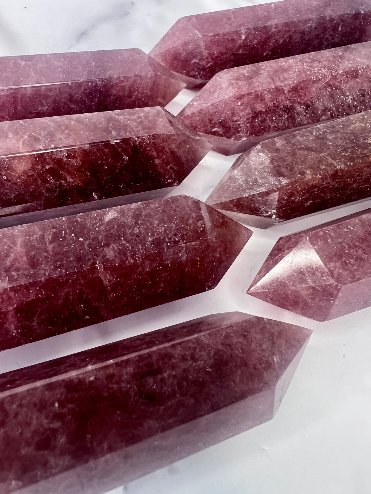 Strawberry Quartz Points