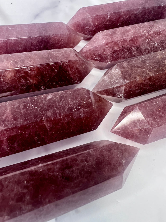 Strawberry Quartz Points