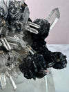 Black Rosette Hematite in Quartz Cluster no.5